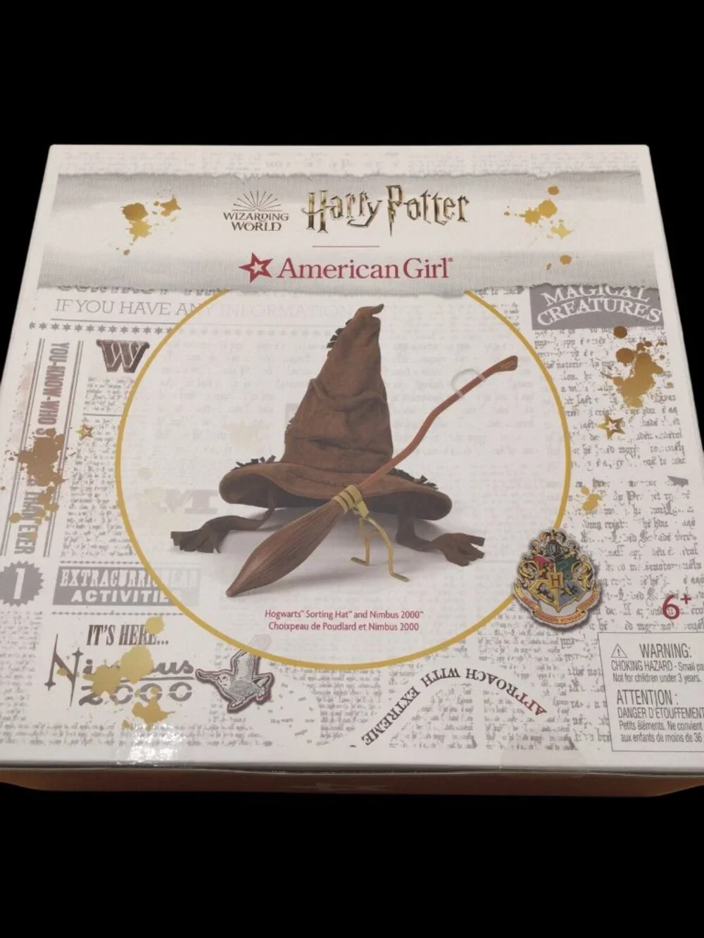 American Girl Harry Potter Hogwarts Sorting Hat & Nimbus 2000 Accessory Set